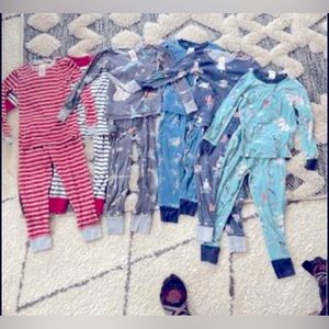 Six Pairs of Little Boys Mini Boden Pajamas in Size 5 great Condition!